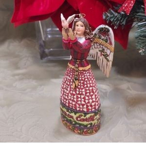 Jim Shore Angel with Dove Ornament | May Peace Fill Your Heart #4007943